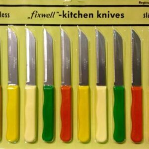 Fixwell Stainless Steel Knife Set – 12-Piece Colorful Kitchen Knives, Made in Germany, Multi-Purpose Use