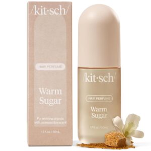 Kitsch Warm Sugar Hair Perfume for Women – Sweet Grapefruit & Vanilla Scent, 50ml | Clean, Deodorizing Body & Hair Mist with Odor-Eliminating Technology