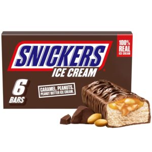 Snickers Ice Cream Bars, 6 Count – Frozen Chocolate & Caramel Treats