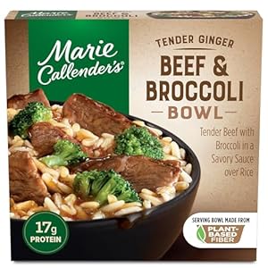 Marie Callender's Tender Ginger Beef and Broccoli Bowl, Frozen Meal, 11.8 oz – Savory Asian-Inspired Flavor, Quick and Easy Dinner Solution
