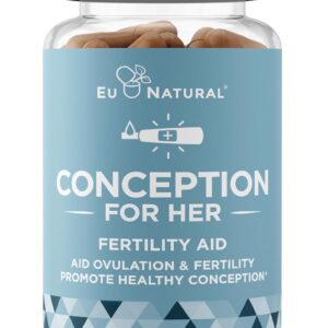 Eu Natural Conception Fertility Supplements for Women – Supports Ovulation, Hormonal Balance & Regular Cycles – 60 Veg Capsules