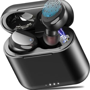 True Wireless Earbuds Bluetooth 5.3 Headphones with 50H Playtime, Wireless Charging Case, IPX8 Waterproof, Deep Bass Stereo Earphones,