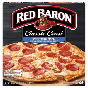 Red Baron Classic Pepperoni Pizza – Frozen Pizza with Crispy Crust, 20.60 oz