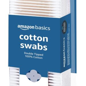 Amazon Basics Cotton Swabs – 500 Count – Soft & Durable Cotton Tips for Daily Personal Care, Cleaning & Makeup Application