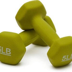 Amazon Basics Neoprene Dumbbell Hand Weights – Durable Handheld Free Weights for Exercise, Strength Training & Muscle Toning