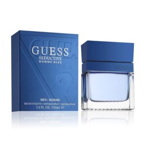 GUESS Seductive Homme Blue Eau De Toilette Spray for Men – Bold & Fresh Fragrance, 3.4 fl oz