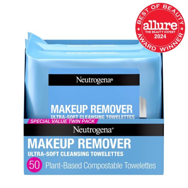 Neutrogena Makeup Remover Wipes – Alcohol-Free Daily Cleansing Towelettes for Face & Eyes