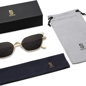 SOJOS Small Cateye Sunglasses – Trendy Narrow Designer Shades for Women, UV400 Protection, Fun Fashion Eyewear for Outdoor Style**