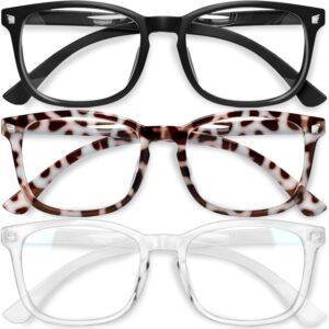 Gaoye Stylish Blue Light Glasses for Women – 3 Pack Computer Glasses with 99% Blue Light Blocking – Lightweight TR90 Frames