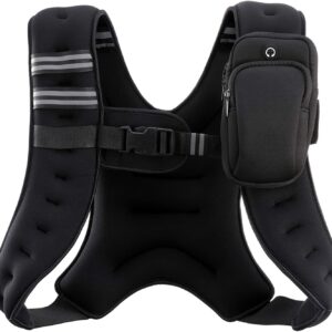 ZELUS Weighted Vest with Reflective Stripe – 6lb to 30lb for Running, Workout & Strength Training