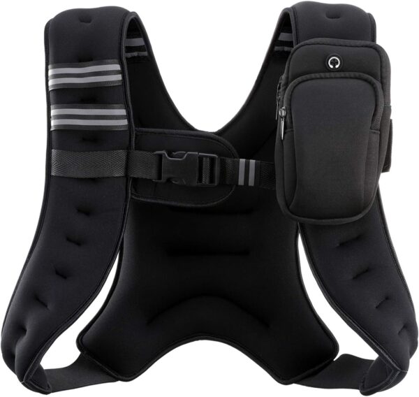 ZELUS Weighted Vest with Reflective Stripe – 6lb to 30lb for Running, Workout & Strength Training