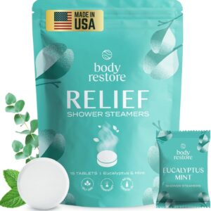 Relax & Recharge: Body Restore Aromatherapy Shower Steamers – 15 Pack with Eucalyptus