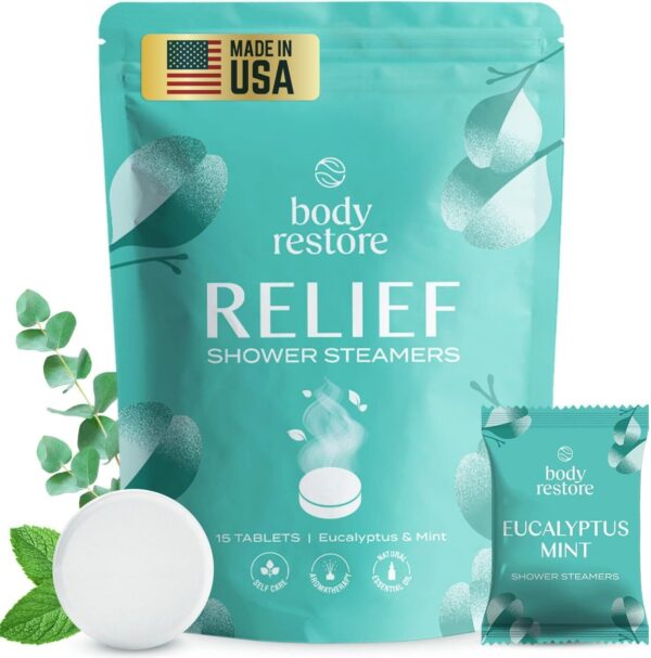 Relax & Recharge: Body Restore Aromatherapy Shower Steamers – 15 Pack with Eucalyptus