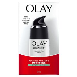 Olay Regenerist Serum – Fragrance-Free Light Gel Moisturizer | Anti-Aging, Firming, Wrinkle-Reducing Skincare with Amino Peptide Complex | 1.7 oz