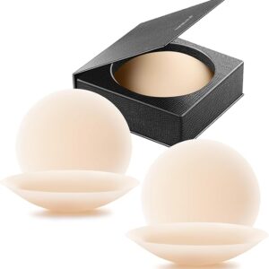 VOCH GALA Nipple Covers – 2 Pairs Seamless Silicone Adhesive Pasties for Women, Reusable & Invisible