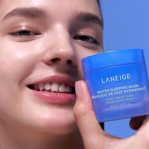 LANEIGE Water Sleeping Mask – Hydrating Korean Overnight Mask with Squalane & Probiotic-Derived Complex for Radiant, Glowing Skin – 2.3 oz