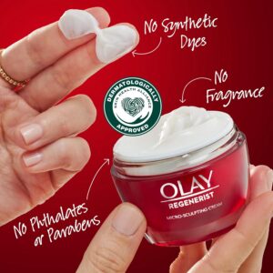 Olay Regenerist Micro-Sculpting Face Cream – Fragrance-Free Anti-Aging Moisturizer with Hyaluronic Acid & Niacinamide | 1.7 oz