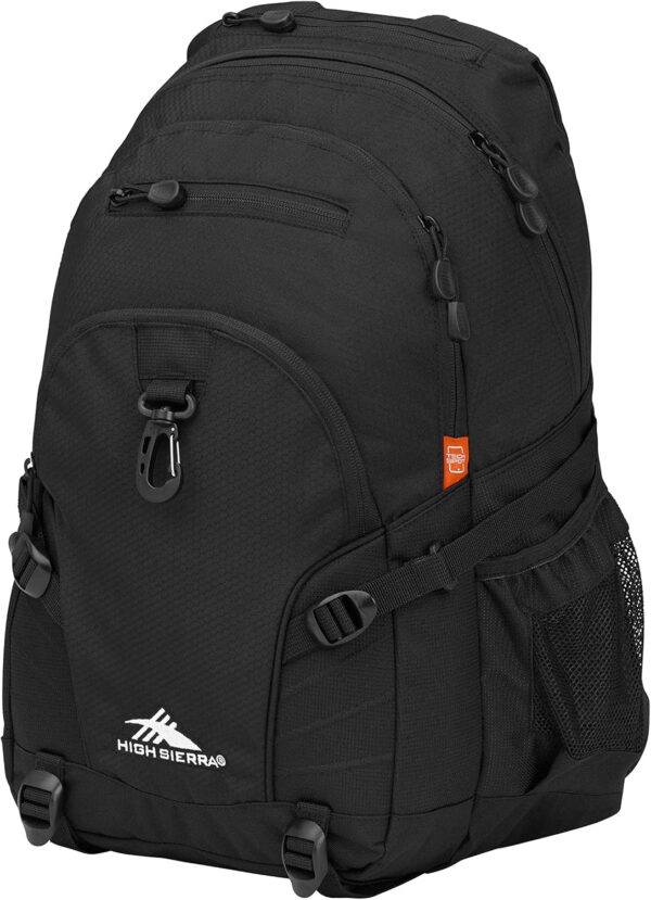 High Sierra Loop Backpack – All-in-One Travel, Work & School Bag with Tablet Sleeve – Black