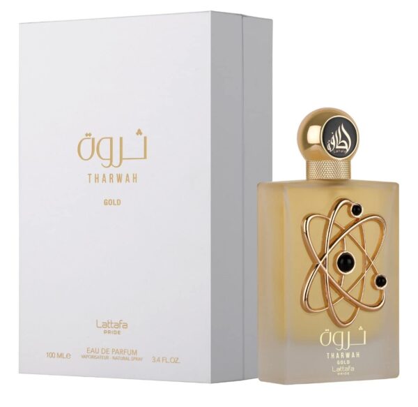 Lattafa Perfumes Tharwah Gold Eau de Parfum Spray 3.4 oz – Luxury Unisex Fragrance