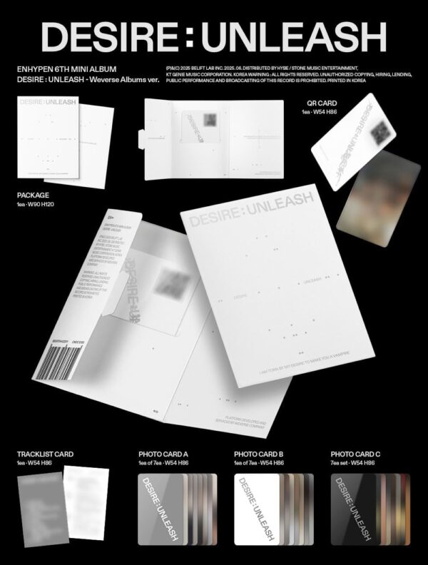 ENHYPEN – 6th Mini Album [DESIRE : UNLEASH] Weverse Version | K-Pop Collectible