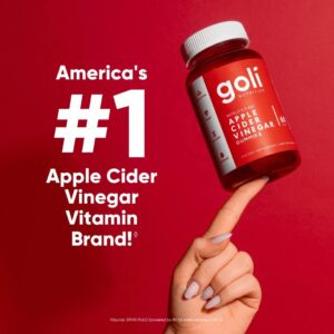 Goli Apple Cider Vinegar Gummies – Delicious Health Boost with Vitamin B12, Vegan & Gluten-Free