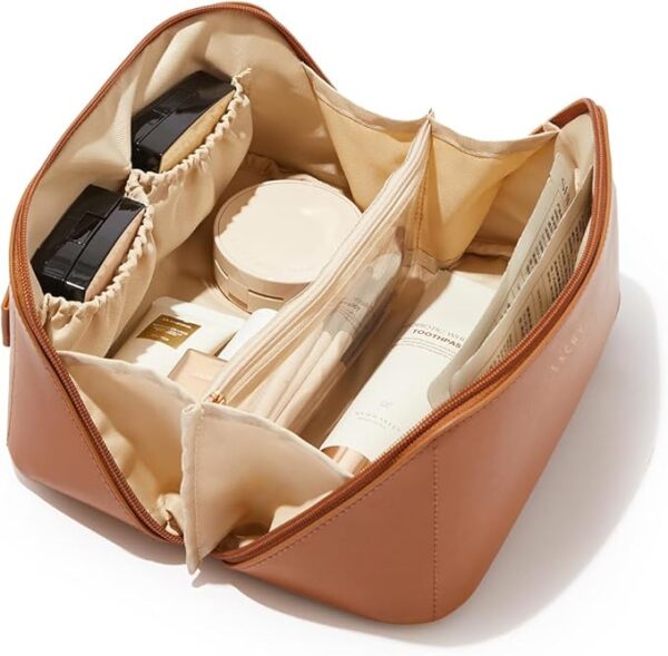 EACHY Travel Makeup Bag – Large Capacity Waterproof Cosmetic Bag for Women