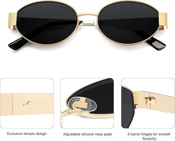 SOJOS Retro Oval Sunglasses for Women – Trendy Classic Shades with UV400 Protection