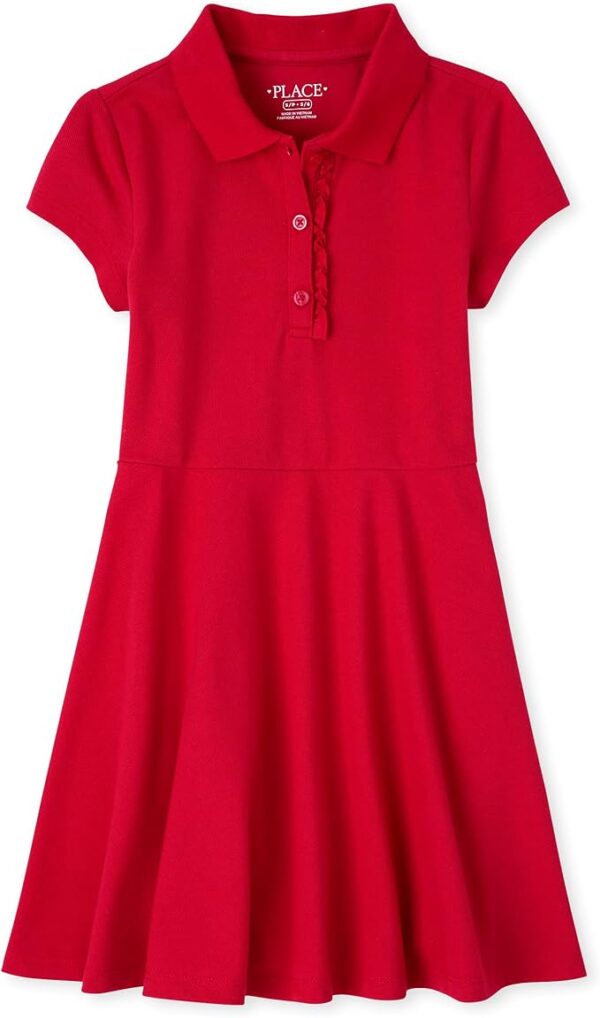 Adorable & Comfy – The Children's Place Girls' Short Sleeve Ruffle Polo Dress