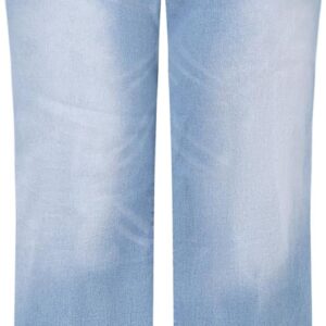 THUNDER STAR Women’s High Waisted Wide Leg Jeans – Stretchy Distressed Denim Pants