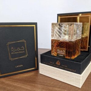 Lattafa Khamrah Eau de Parfum – Long-Lasting Unisex Fragrance with Vanilla, Warm Spicy, Amber & Cinnamon, 100ml