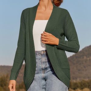 ZESICA Women’s Fall Winter 2025 Long Sleeve Knit Cardigan – Open Front Lightweight Casual Sweater Outerwear