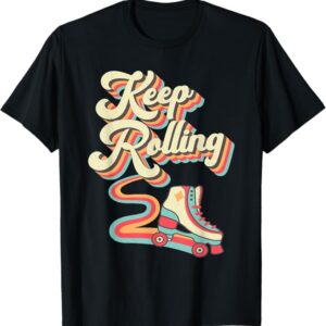 Cool Roller Skating Skate Girl 1970s Retro T-Shirt – Vintage Style Graphic Tee for Skaters & Retro Lovers