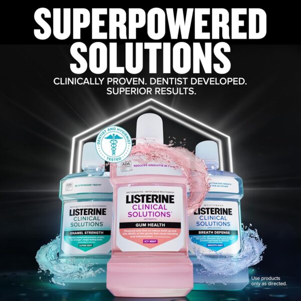 Listerine Clinical Solutions Gum Health Antiseptic Mouthwash, ICY Mint, 1L – Antigingivitis & Antiplaque Oral Rinse for Healthier Gums